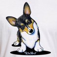 thumbnail image 3 of CafePress - Kiniart Tricolor Corgi Fitted T Shirt - Fitted T-Shirt, Vintage Fit Soft Cotton Tee, 3 of 4