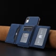 thumbnail image 4 of Allytechgroup Wallet Case for iPhone XR, RFID Blocking PU Leather Stand Phone Shell with Credit Card Slot Shockproof Protective Back Cover for iPhone XR Women Men, Darkblue, 4 of 8