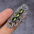 thumbnail image 3 of Natural Peridot Gemstone Handmade 925 Sterling Silver Gift Ring Size 7.5, 3 of 4
