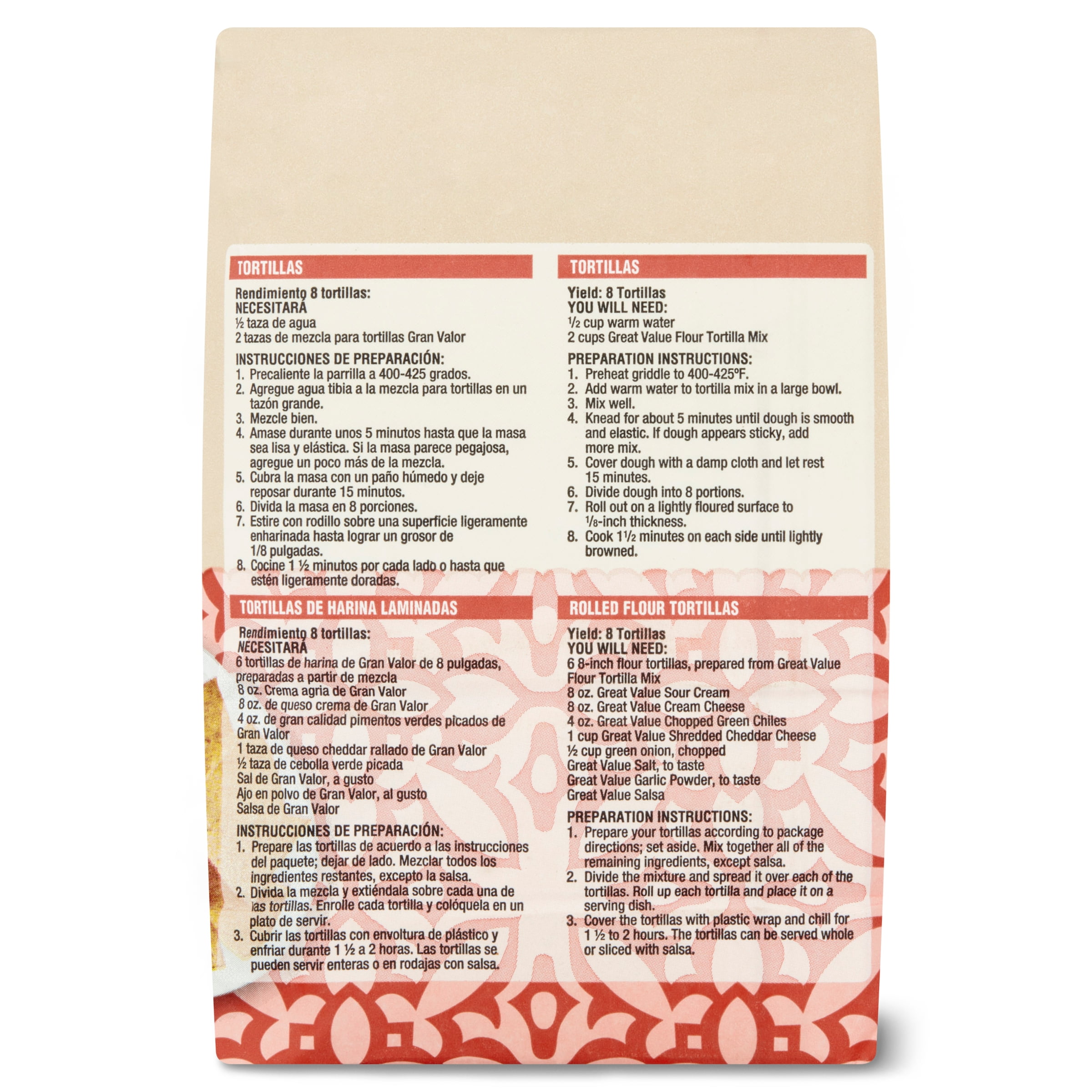 Great Value Flour Tortilla Mix, 64 oz