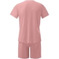 thumbnail image 5 of SDNall Mans Summer Outfits 2 Piece Casual Short Sleeve Tee Shirts and Fit Sport Shorts Set ( Sizes M-XXXL), 5 of 9