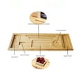 thumbnail image 4 of Mistaha Bathtub Caddy Tray Bamboo Spa Bathtub Caddy Organizer Book Tablet Holder Phone Rack Nonslip Bottom Extendable Sides, 4 of 8