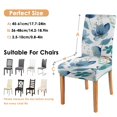 thumbnail image 5 of Floral Dining Chair Covers 4 Pack Lovely Peony and Hummingbird Design Washable Polyester Stretch Slipcovers Removable Seat Protector for Modern Home Decor, 5 of 6