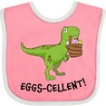 thumbnail image 3 of Inktastic Eggs-cellent Cute Easter T-rex Dinosaur Boys or Girls Baby Bib, 3 of 4