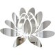 thumbnail image 1 of 3D (Silver) Lotus Acrylic Removable Mirror Wall Sticker Eco-Friendly Decal For Bedroom, Bathroom, 1 of 5