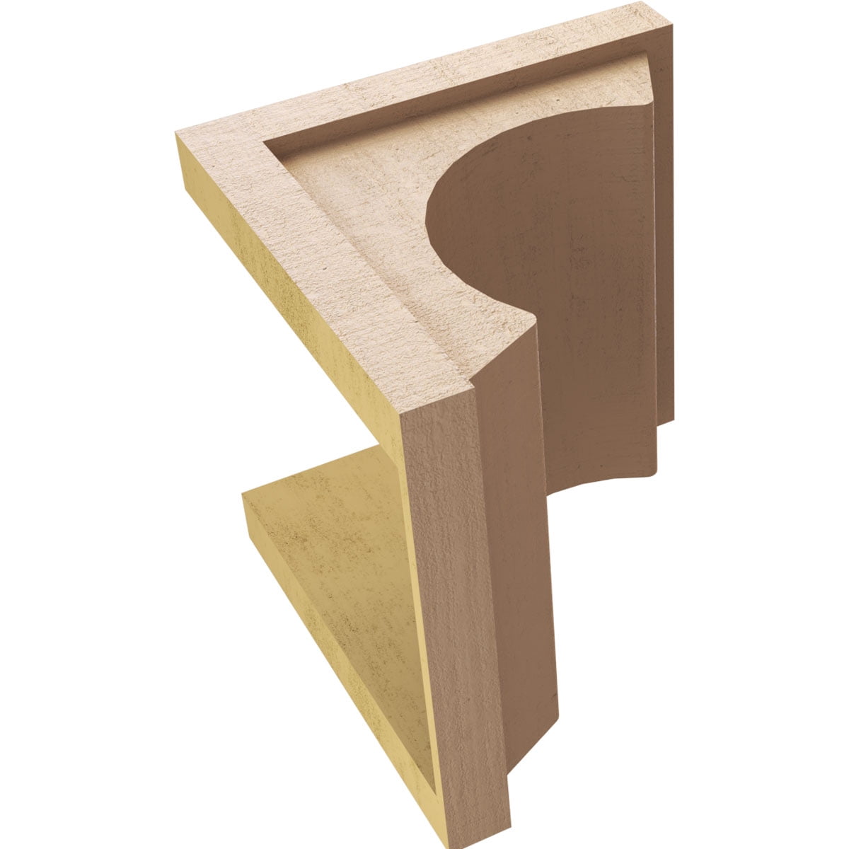 12"W x 12"D x 12"H Wide Emerson Rough Cedar Woodgrain TimberThane Corbel, Primed Tan