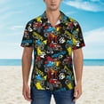thumbnail image 4 of Haiem Monster Car Printed Hawaiian Shirt for Men - Men’s Casual Beach Summer Shirts - Stretch Fabric with Modern Fit-Large, 4 of 9