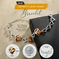 thumbnail image 2 of Leafael Infinity Love Heart Link Bracelets, November Birthstone Crystal Bracelet for Women, Silver Tone Jewelry Gifts for Her, Amber Brown, 7-inch Chain and 2-inch Extender, 2 of 6