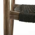 thumbnail image 2 of Santo Indoor Outdoor Stackable Dining Chair in Eucalyptus Wood with Charcoal Rope - Set of 2, 2 of 5