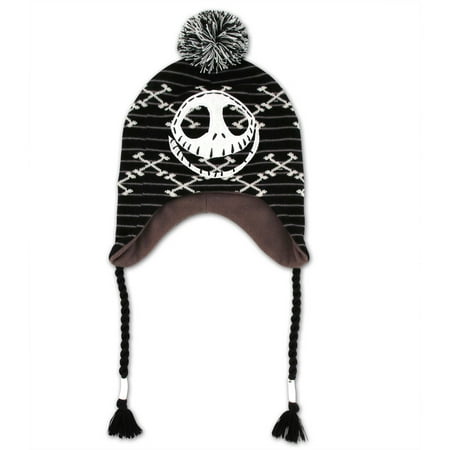 Nightmare Before Christmas Scandinavian knit hat with pom featuring Jack
