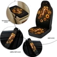 thumbnail image 6 of Xoenoiee Horse Sunflower Print 5 Pcs Car Seat Covers Auto Accessories Full Set for Women Men Leather Automotive Front Seat Protector Safety Shoulder Pad Car Armrest Cover, 6 of 7