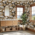 thumbnail image 4 of Peel and Stick Wallpaper Contemporary Painting Fluid Arch Circle Wall Mural 23.6in x 9.8ft Self Adhesive Removable Wall Paper Renter Friendly Wallpaper for Nursery Bedroom Cabinets, 4 of 8