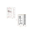 thumbnail image 5 of Treevol Furniture, Kitchen Cart Sonex, Length: 14.5", Four Casters, White / Light Oak Finish, 5 of 6
