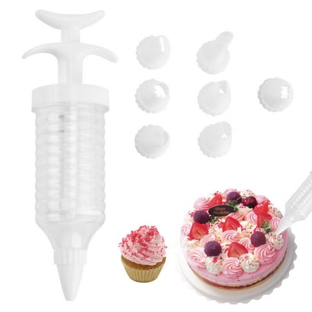 

Fovolat Frosting Piping Kit Cupcake Frosting Filling Injector Nozzles Cookie Piping Syringe Kit Dessert Decorator Cake Decorating Tool first-rate