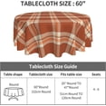 thumbnail image 5 of Fall Plaid Tablecloth Round 60 Inch Thanksgiving Tablecloth Plaid Circular Waterproof Autumn Table Cover Cloths Washable Polyester Tabletop Runner for Kitchen Party Picnic Dining Decor, 5 of 5