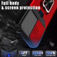thumbnail image 2 of Military Grade All-In-One Ring Stand Card Case for Motorola Moto G 2025 - Red, 2 of 5