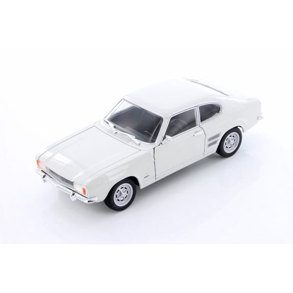 1969 Ford Capri Hard Top, White - Welly 24069/4D - 1/24 Scale Diecast Model Toy Car (Brand New but NO BOX)
