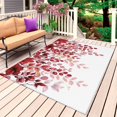 thumbnail image 4 of Outdoor Rug 3x5 ft Red Eucalyptus Leaves Outdoor Large Area Rug Non Slip Rubber Berry Branch Nature Plant Front Door Mat RV Rug Carpet Patio Outdoor Rugs for Backyard Balcony Deck Porch Indoor, 4 of 9