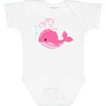 thumbnail image 3 of Inktastic Cute Pink Whale in Nautical Hat Boys or Girls Baby Bodysuit, 3 of 5