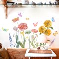 thumbnail image 1 of Calcomanía de pared DIY Hojas Flores PVC JAMW 1 juego Sencillez, 1 of 5
