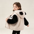 thumbnail image 4 of LangJing Baby Girls Cute Fleece Zip Up Hoodie Jacket Sherpa Warm Fuzzy Jackets Toddler Kids Sweatshirt Winter Coat, 0-5Years, 4 of 6