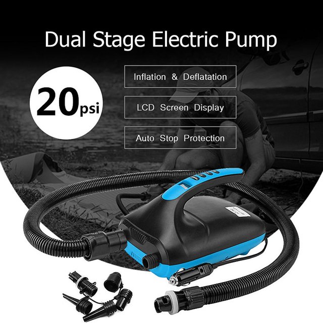 16/20 Psi Dual Stage Electric Air Pump Intelligent Inflatable Pump For Inflatable Sup Stand Up Paddle Surfing Board With Nozzles-1