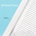 thumbnail image 4 of Straight Line Stencil Template Ruler, Premium Plastic 28cm Scale Measuring Ruler Spacing Line Guide for Making Ruled Paper, 4 of 6