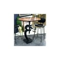 thumbnail image 2 of Yosemite Home Decor Cast Iron & Mango Wood Adjustable Pub Table in Black/Natural, 2 of 2