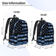 thumbnail image 5 of Geaub navy camouflage american flag durable canvas backpack: stylish, lightweight, and spacious with adjustable straps, 5 of 7