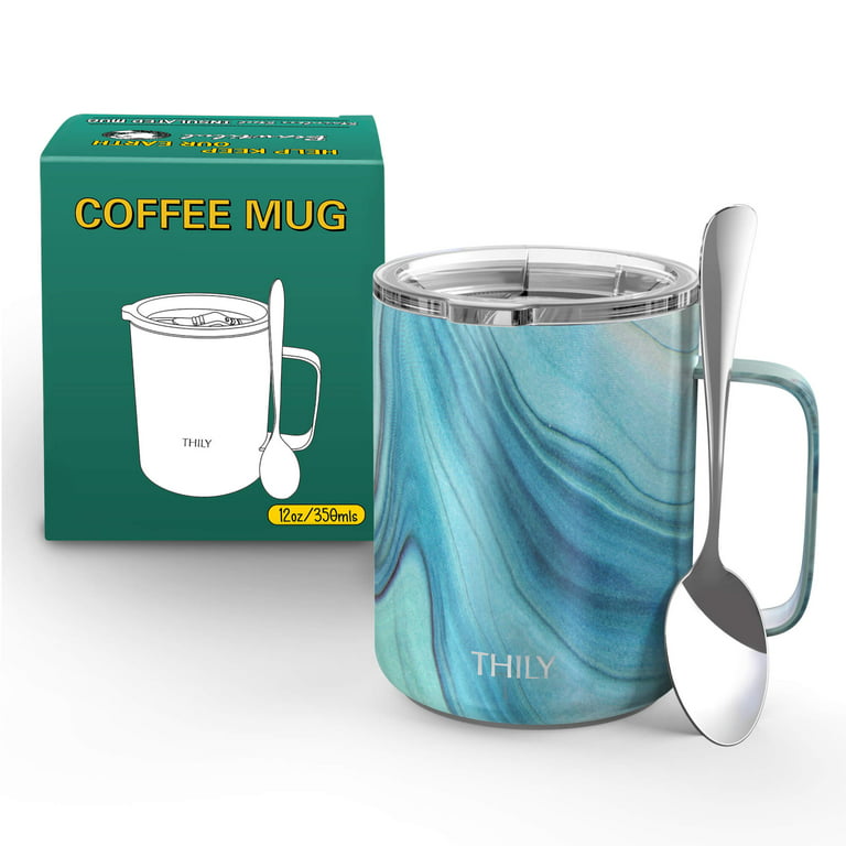 GeweYeeli Coffee Mug Vacuum Insulated Mugs With Handle and Lid Stainless  Steel Double Wall Coffee Tumbler