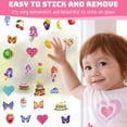 thumbnail image 4 of FEMBW Window Clings Gel Stickers for Girls, 41Pcs Thick Car Window Stickers for Kids Toys, Heart Butterfly Fruit Dessert Mermaid 3D Stickers for Home Decor Kids Gifts, 4 of 7