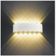 thumbnail image 1 of Aplique de pared LED para interior de 12 W, blanco, moderno, de aluminio, resistente al agua IP65, para exterior, foco de luz vertical para salón, dormitorio, recibidor, escalera y camino (blanco cáli, 1 of 5