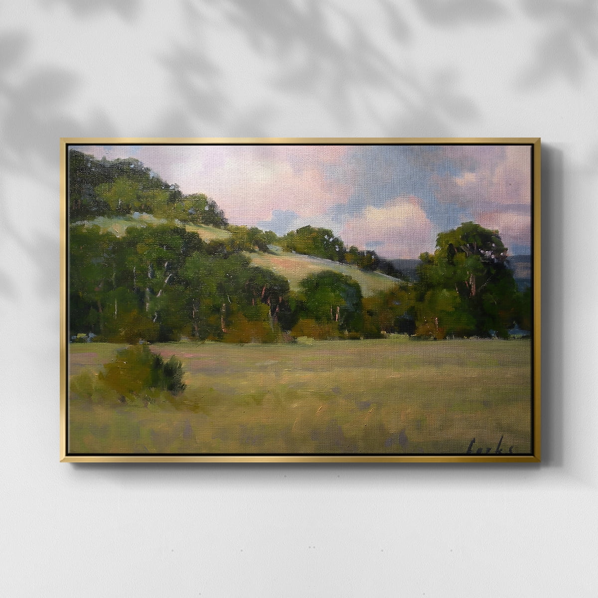 Vintage Landscape-CCXLVII By Wexford Home Framed in Gold Wood Gallery Wrapped Canvas 17 in. x 25 in.