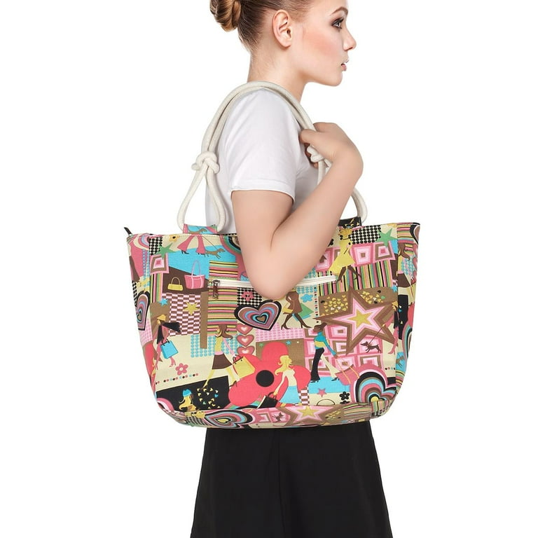 Spencer Large Beach Travel Bag Waterproof Canvas Shoulder Bag Top