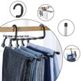 Topekada 4 Pack Pants Hangers Space Saving, 5 in 1 Collapsable Heavy Duty Pants Rack, SType