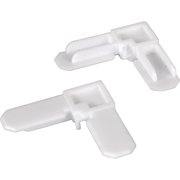 2PK Prime-Line 3/4 In. x 5/16 In. White Plastic Frame Corner (4-Count)