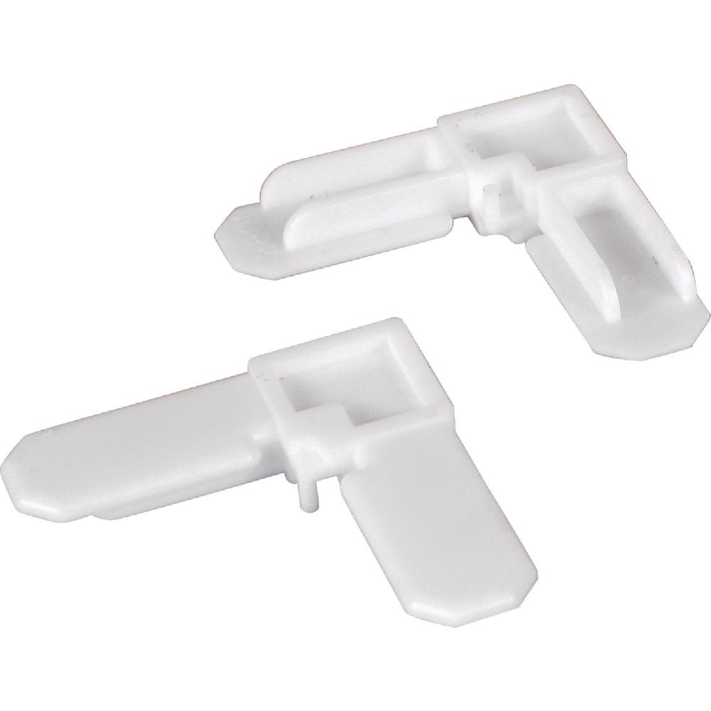 2PK Prime-Line 3/4 In. x 5/16 In. White Plastic Frame Corner (4-Count)