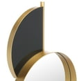 thumbnail image 5 of SAFAVIEH Seville 16.5 in. Round Solid Frame Mirror, Gold/Black, 5 of 6