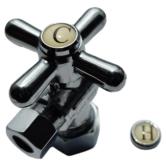 3/8" OD Compression x 5/8" OD Compression Angle Valve (Polished Chrome) 2-4-2=1