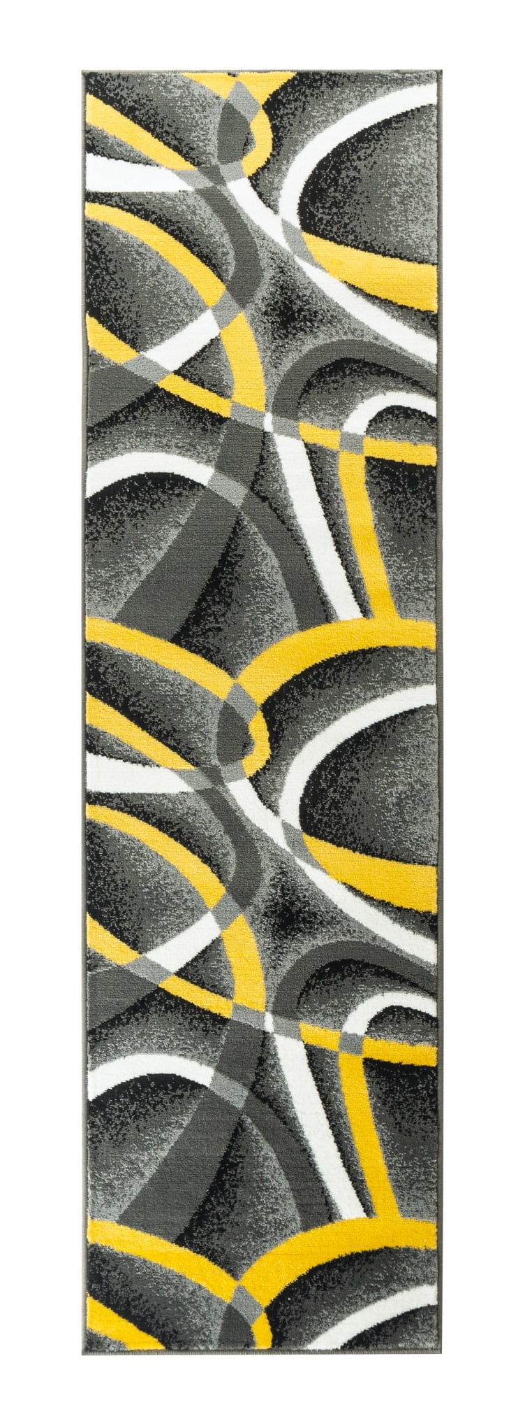 Rug and Decor Metro Collection Gray Yellow Black White Vertex Rug