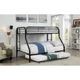 thumbnail image 3 of Furniture of America Wade Transitional Metal Bunk Bed, Twin/Full, Black, 3 of 8