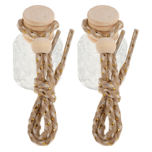2 Pcs Air Freshener Diffuser for Car Glass Bottle Pendant Household Perfume