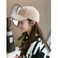 thumbnail image 4 of LAICAIW Womens-Lamb-Wool-Baseball-Cap Winter-Warm Teddy-Fleece Wool-Baseball-Hat-Men, 4 of 7