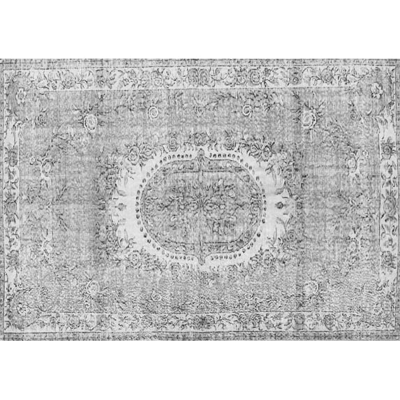 Ahgly Company Indoor Rectangle Persian Gray Traditional Area Rugs, 5' x 7'