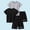Dark Gray, variant on Boys' Breathable Short Sleeve Round Neck Sports Set – Reflective Print T-Shirt and Matching Shorts Two-Piece Casual Outfit for Active Lifestyle Blue Size 11-12