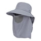 thumbnail image 4 of Sombrero con solapa para el cuello, ala ancha, ligero, para pesca, jardinería, senderismo y actividades al aire libre. Gris claro, 4 of 9