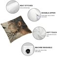 thumbnail image 4 of BANET  Woman Face and Crow Throw Pillow Covers,Double Exposure Portrait of Young Woman Face and Pine with Black Crow Pillowcase Home Decor for Sofa Bed Living Room 24x24in, 4 of 5
