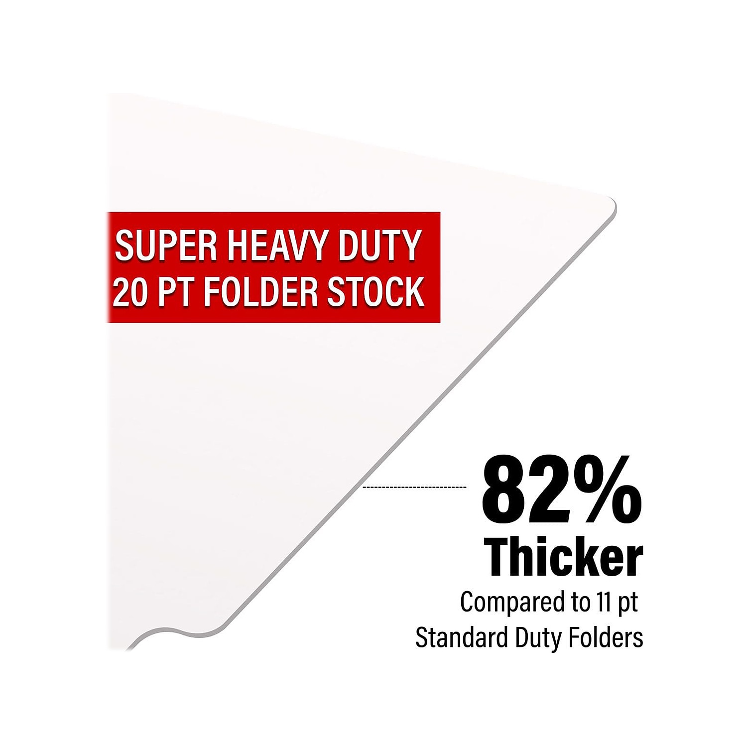 Medical Arts Press Heavy-Duty End Tab File Folder Straight Cut Letter-Size White 40/Box
