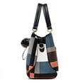 thumbnail image 5 of Plaid Pattern Handbag, Pompom Decor Crossbody Bag, Women's Top Handle Purses For Work, 5 of 5