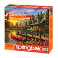 thumbnail image 2 of Springbok's 1500 Piece Jigsaw Puzzle Cabin Evening Sunset - Made in USA, 2 of 2